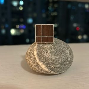 Stunning Soulflower Sterling Silver Ring with Wood Inlay. Vancouver BC designer